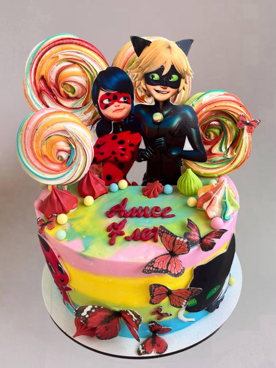 Торт с Леди Баг и Котом