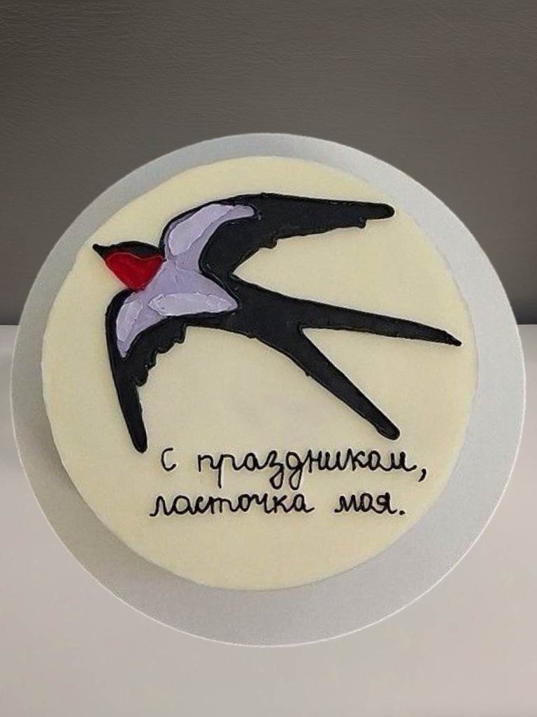 Торт с ласточкой