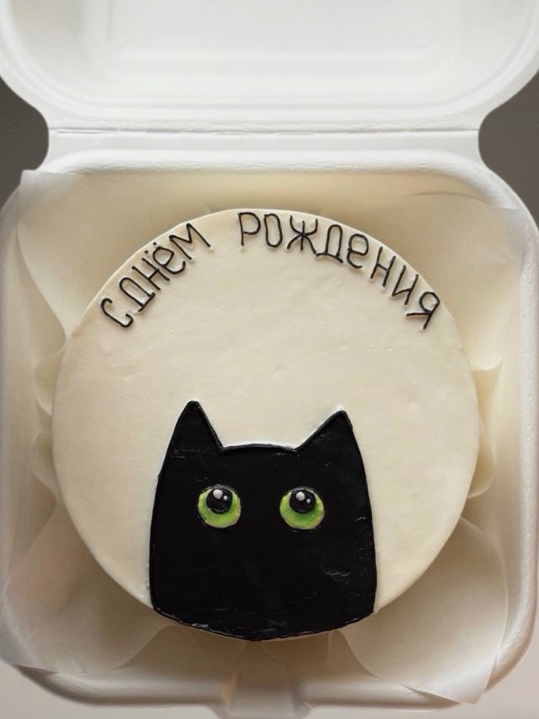 Бенто с черным котиком